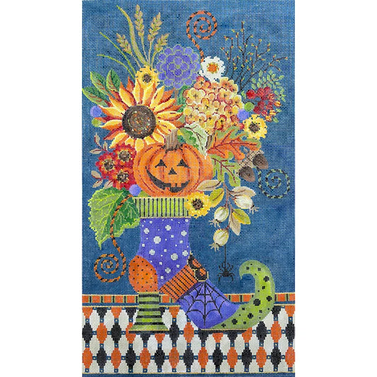 Halloween Floral Witches Boot