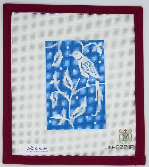 Blue Bird in Branches 2.75 x 4.25 18 mesh