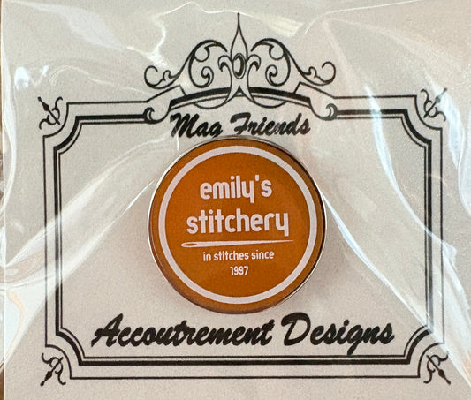 Emilys Stitchery Small Round Enamel Magnet