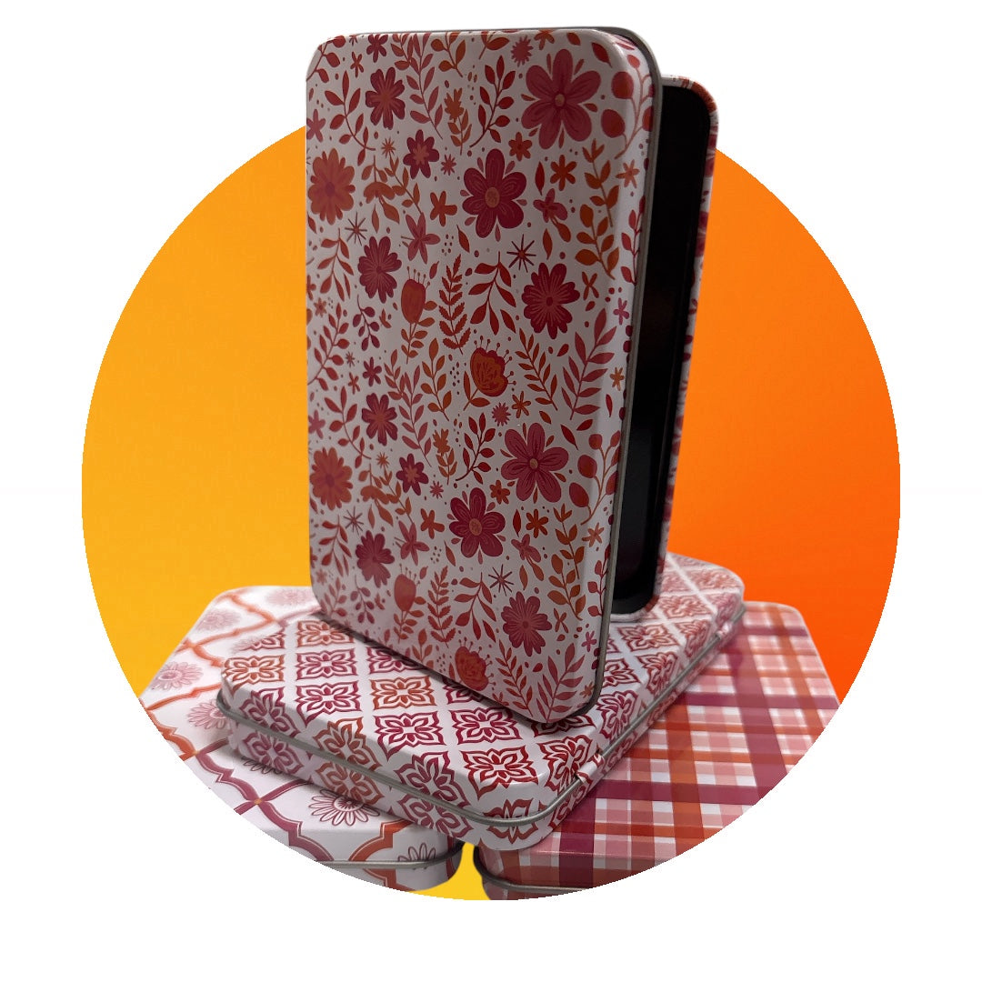 Floral patterned phone case on a white background