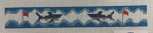 Swimming Sharks Key Fob