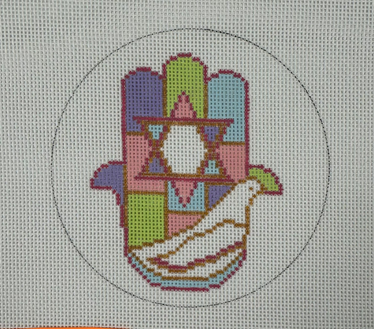 Tiny Dove Hamsa w/ Stitch Guide