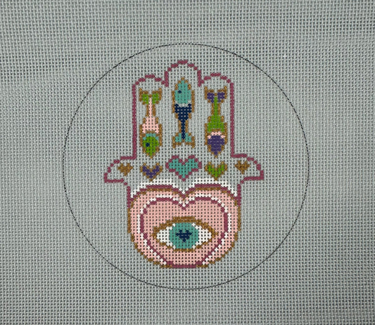 Tiny Eye Hamsa w/ Stitch Guide