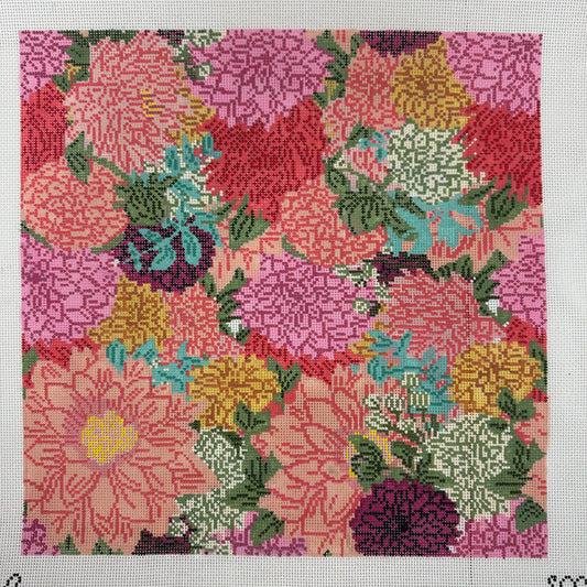Botanical needlepoint canvas