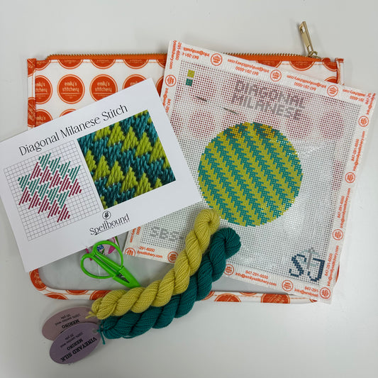 Stitchology 101:  Diagonal Milanse Stitch
