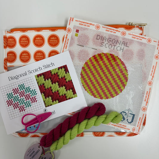 Stitchology 101:  Diagonal Scotch Stitch