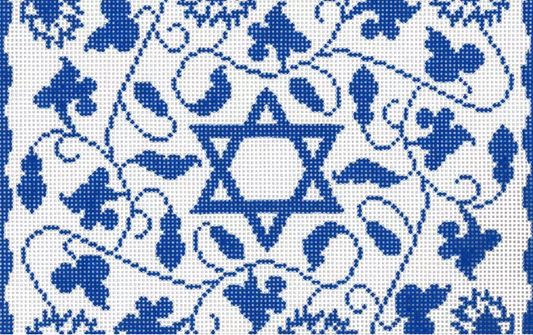 Blue & White Vines Tallis