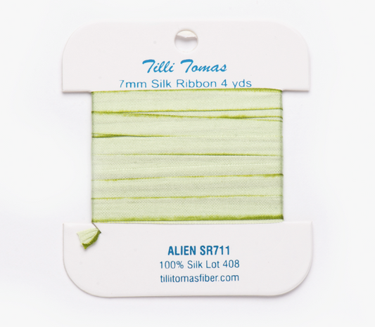 Planet Earth Silk Ribbon 7mm Alien