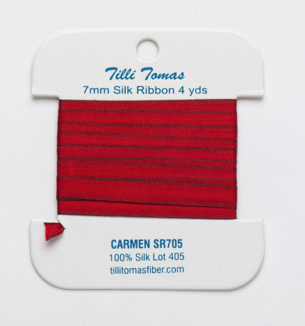 Planet Earth Silk Ribbon 7mm Carmen