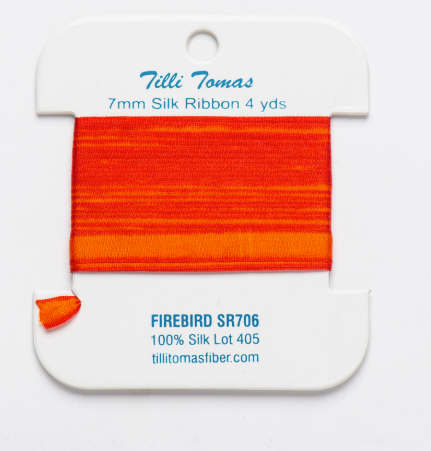 Planet Earth Silk Ribbon 7mm Firebird