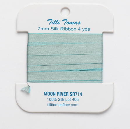 Planet Earth Silk Ribbon 7mm Moon River