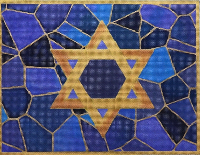 Blue Stained Glass Tallis Bag