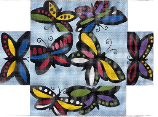 Butterflies On Blue
