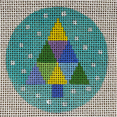 Multicolored Tree on Aqua