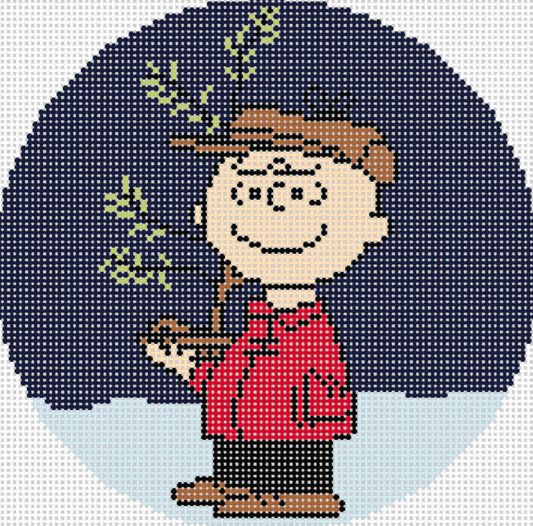 Charlie Brown Holding Tree