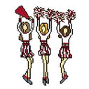 Red white and blue tassel needlepoint design