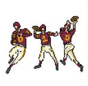 Football players needlepoint ornament canvas