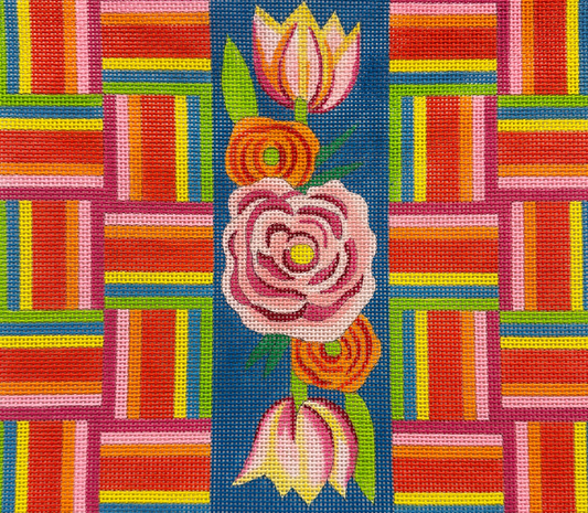 Floral on Stripes