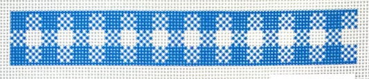 Woven Gingham Key Fob - Blue