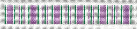 Cabana Stripe Key Fob - Purple/Green
