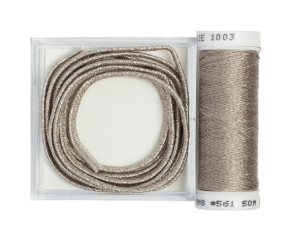 Russia Braid with Couching Thread - Silver Gilt