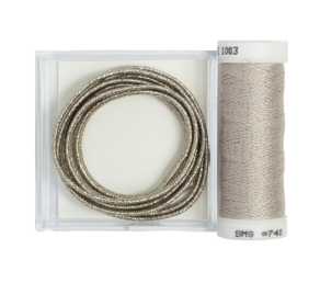 Russia Braid with Couching Thread - Silver Leaf