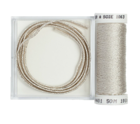 Russia Braid with Couching Thread - Sterling