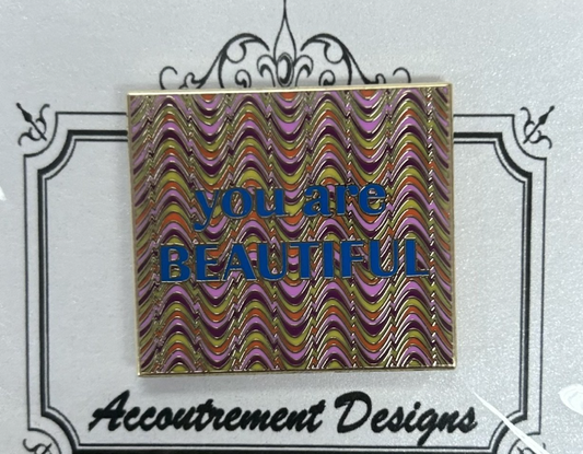 You are Beautiful Needle Minder- Blue Lettering