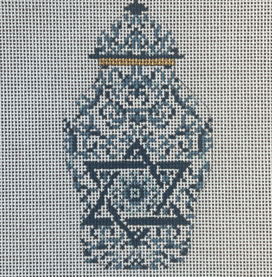 Transferware Judaica Ginger Jar