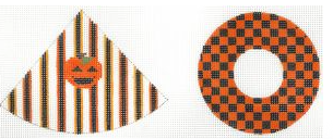Two decorative items with Halloween-themed patterns on a white background