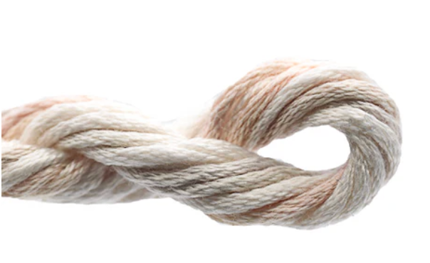Close-up of a skein of yarn on a white background