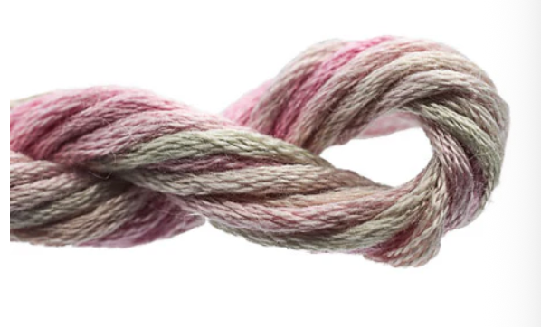 Multicolored yarn skein on a white background
