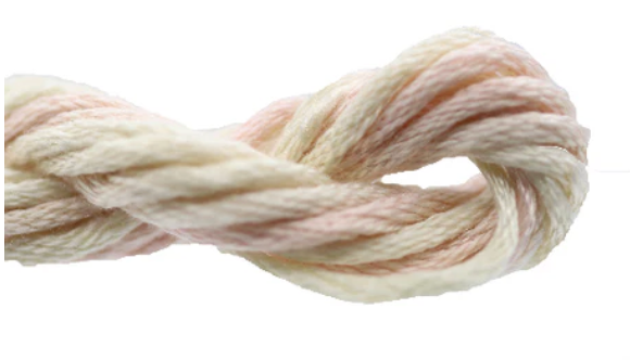 Ball of yarn with a pastel color palette on a white background