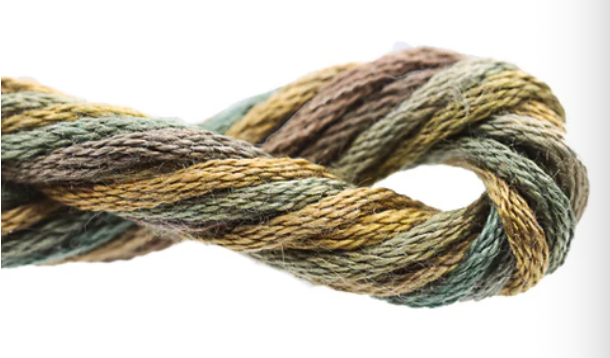 Multicolored yarn skein on a white background