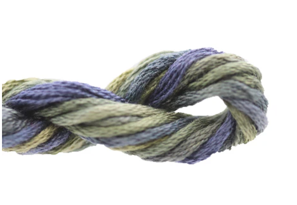Multicolored rope on a white background