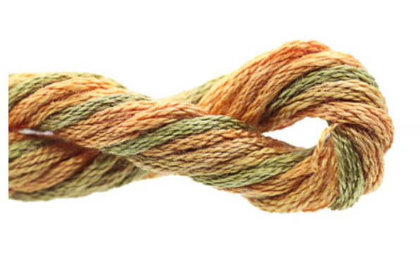 Multicolored yarn skein on a white background