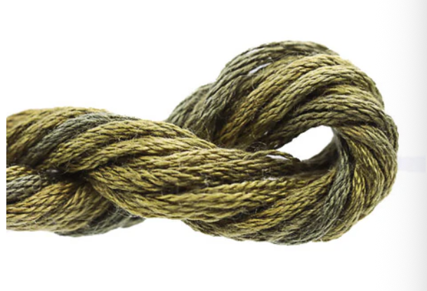 Green rope tied in a knot on a white background