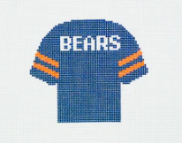 Bears football jersey needlepoint design