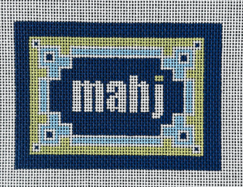 Key Corner Mahjong Insert (Navy Light Blue Citron)