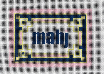 Key Corner Mahjong Insert (Pink Navy Citron)