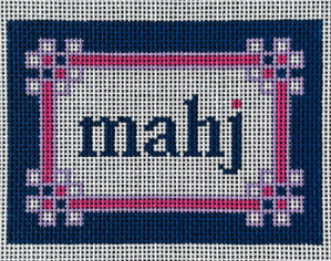 Floral Corner Mahjong Insert (Navy Pink Lilac)