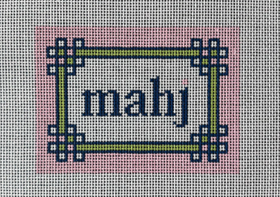Floral Corner Mahjong Insert (Pink Citron)