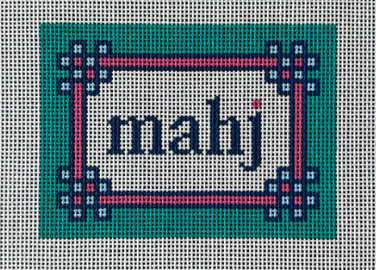 Floral Corner Mahjong Insert (Teal Pink)
