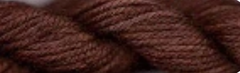 A close-up of dark brown twisted yarn or thread texture filling the frame.