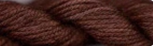 A close-up of dark brown twisted yarn or thread texture filling the frame.