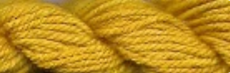 A close-up of twisted yellow yarn showing its texture and color.