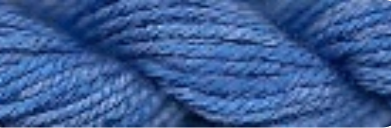 A close-up of a blue twisted yarn or cord texture filling the frame.