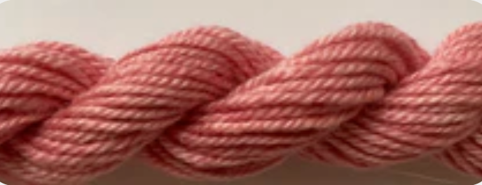 A close-up of a pink twisted yarn or cord texture.