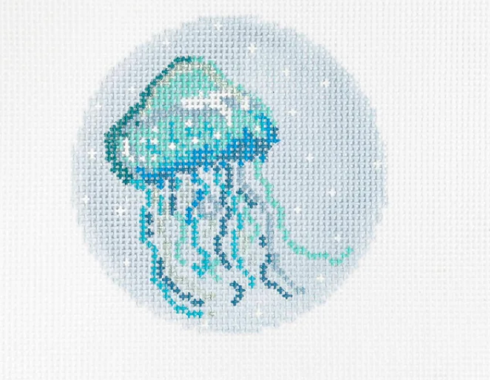 Jellyfish needlepoint canvas