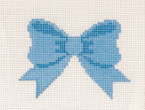 Light blue bow needlepoint design